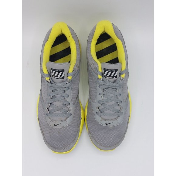 Nike Lunar fly H2O Repel Womens Size 6.5 Silver Yellow Athletic Running Shoe - Picture 3 of 11